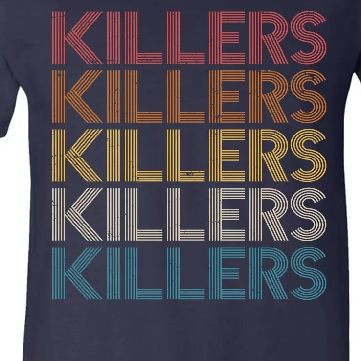 Retro Vintage Colors Killers Logo V-Neck T-Shirt