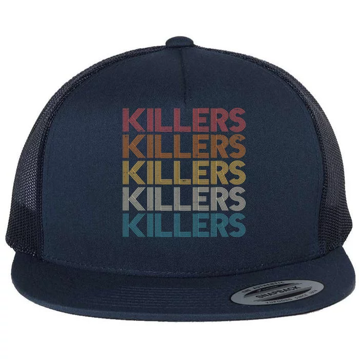 Retro Vintage Colors Killers Logo Flat Bill Trucker Hat