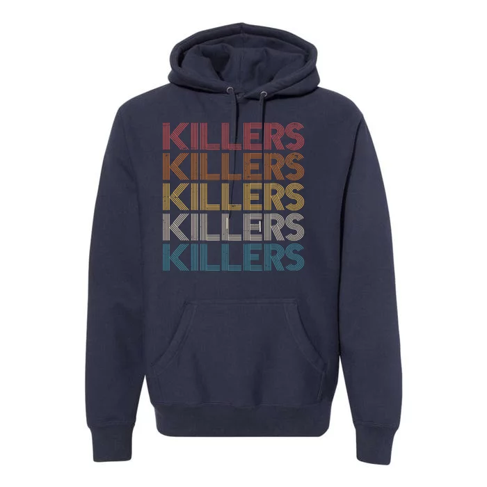 Retro Vintage Colors Killers Logo Premium Hoodie