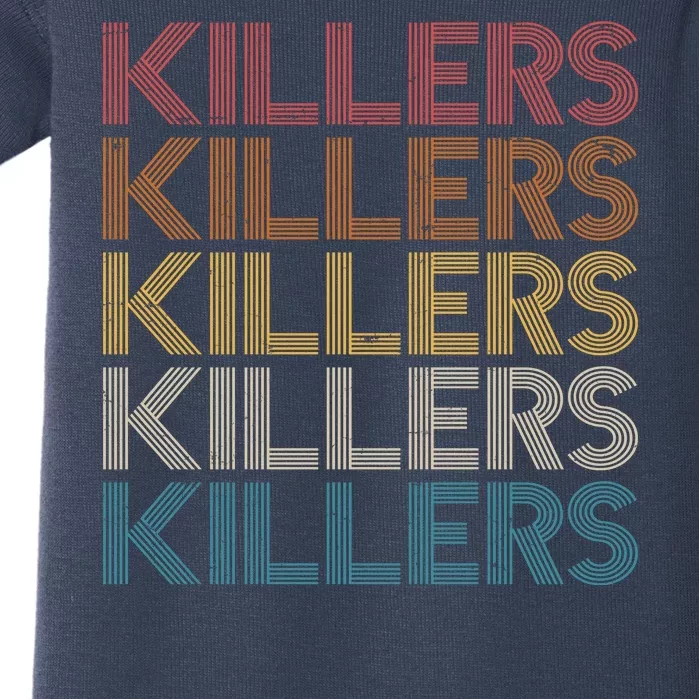 Retro Vintage Colors Killers Logo Baby Bodysuit