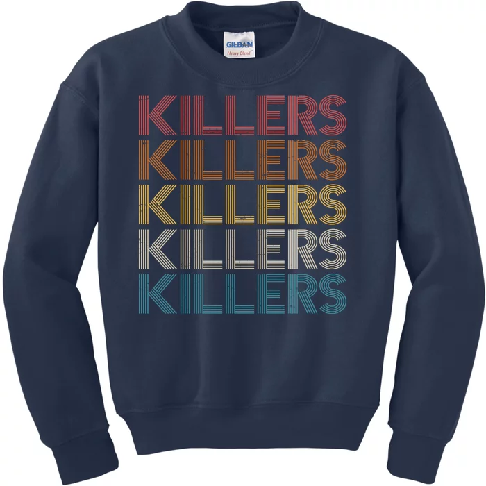 Retro Vintage Colors Killers Logo Kids Sweatshirt