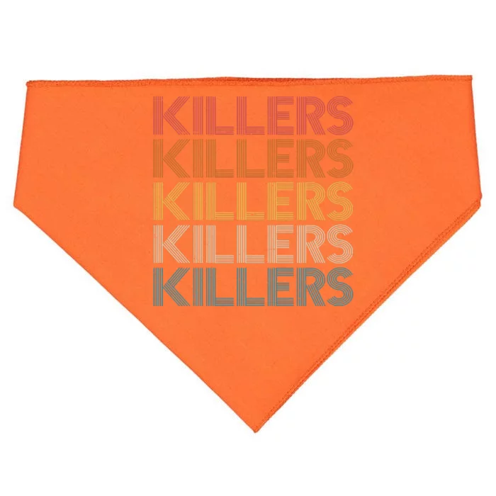 Retro Vintage Colors Killers Logo USA-Made Doggie Bandana