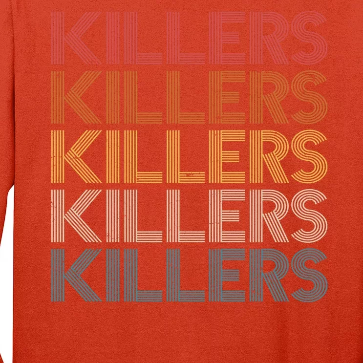 Retro Vintage Colors Killers Logo Long Sleeve Shirt