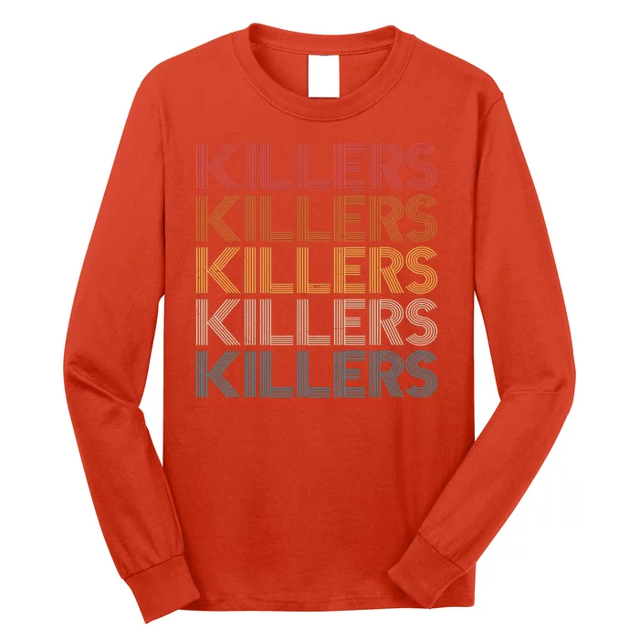 Retro Vintage Colors Killers Logo Long Sleeve Shirt