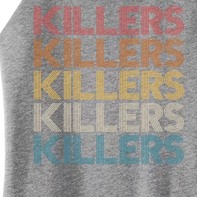 Retro Vintage Colors Killers Logo Women’s Perfect Tri Rocker Tank