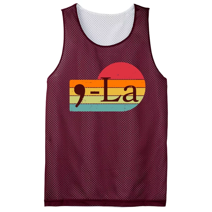 Retro Vintage Comma La Kamala Harris 2024 Mesh Reversible Basketball Jersey Tank