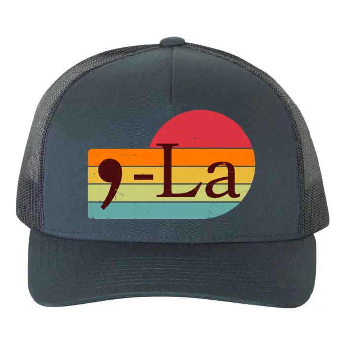 Retro Vintage Comma La Kamala Harris 2024 Yupoong Adult 5-Panel Trucker Hat