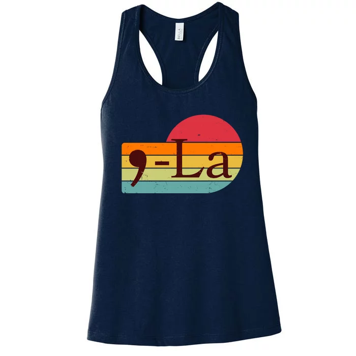 Retro Vintage Comma La Kamala Harris 2024 Women's Racerback Tank