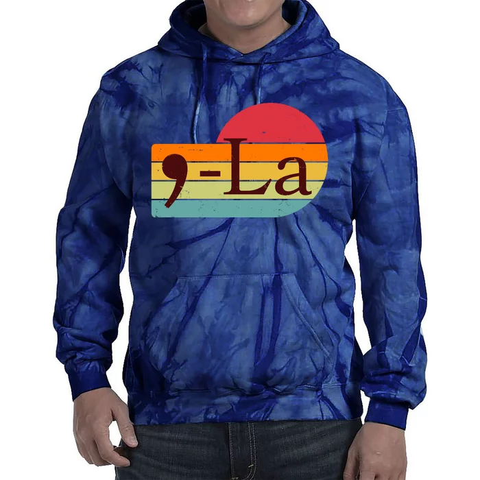 Retro Vintage Comma La Kamala Harris 2024 Tie Dye Hoodie