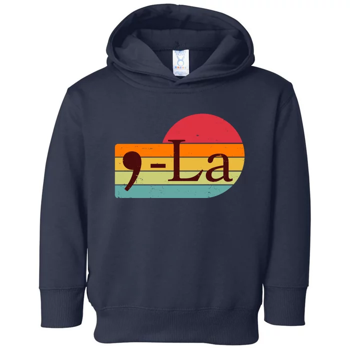 Retro Vintage Comma La Kamala Harris 2024 Toddler Hoodie