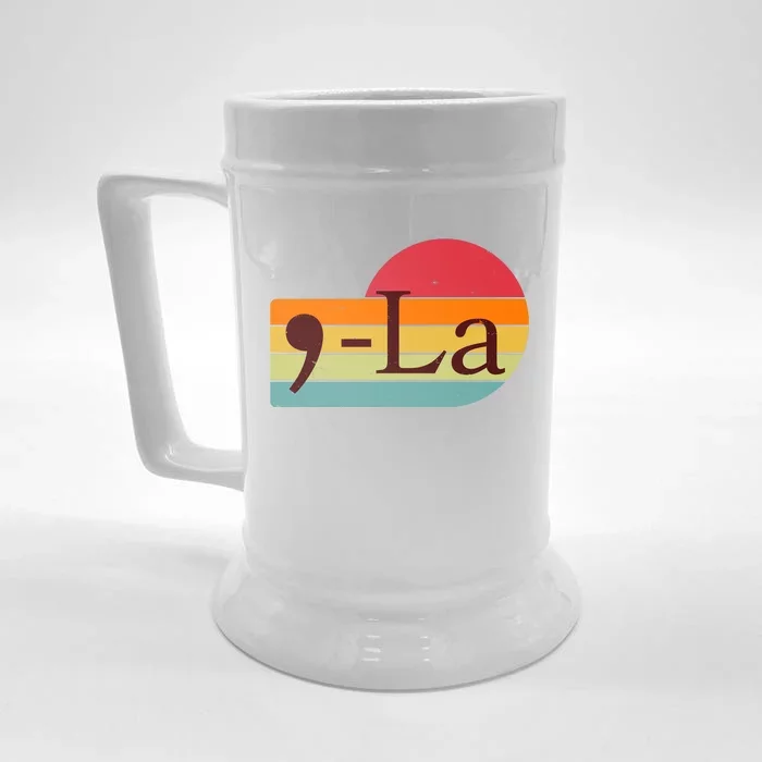 Retro Vintage Comma La Kamala Harris 2024 Front & Back Beer Stein