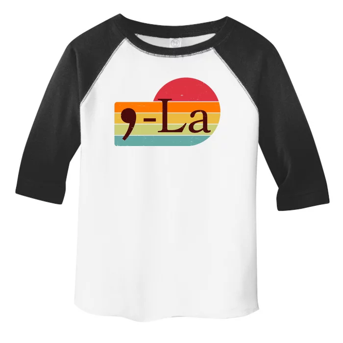 Retro Vintage Comma La Kamala Harris 2024 Toddler Fine Jersey T-Shirt