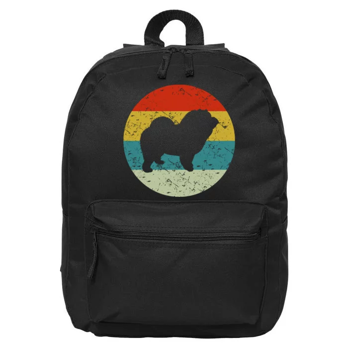 Retro Vintage Chow Chow 16 in Basic Backpack