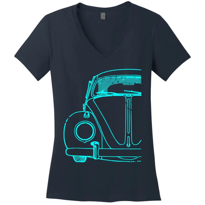 Retro Vintage Car Women's V-Neck T-Shirt