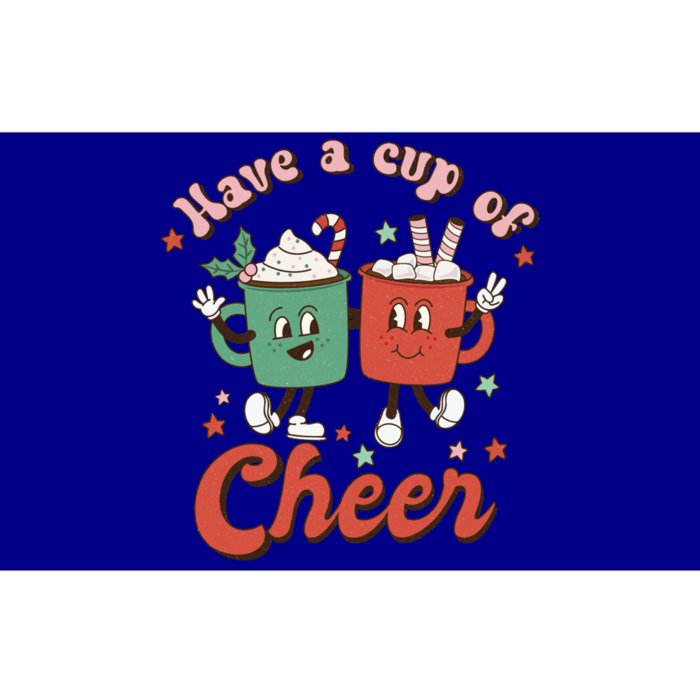 Retro Vintage Christmas Have A Cup Of Cheer Funny Cute Cocoa Gift Bumper Sticker