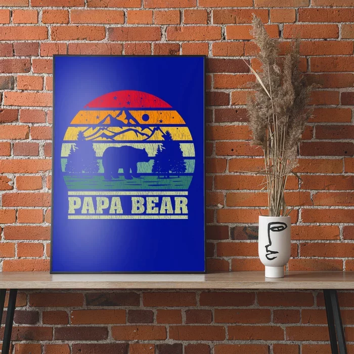 Retro Vintage Camping Lover Papa Bear Camper Gift Poster