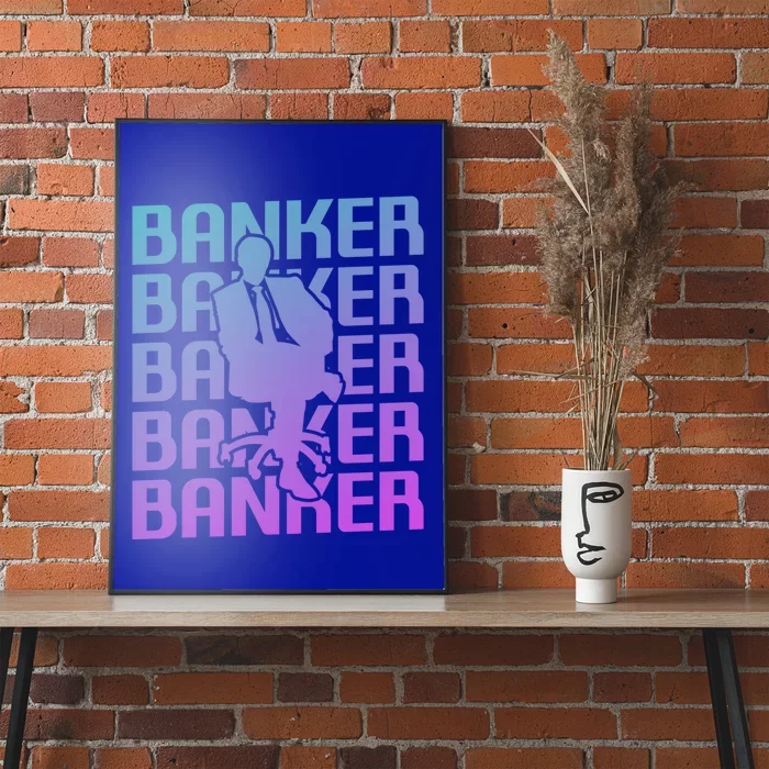 Retro Vintage Classic Banker Banking Gift Poster