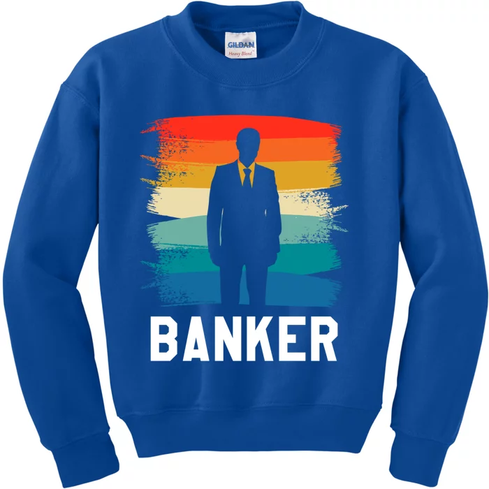 Retro Vintage Classic Banker Banking Gift Kids Sweatshirt