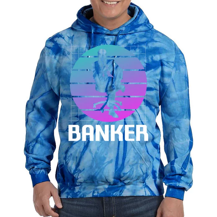 Retro Vintage Classic Banker Banking Gift Tie Dye Hoodie