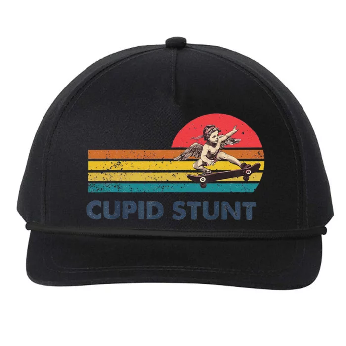 Retro Vintage Cupid Stunt Unhinged Cringe Funny Snapback Five-Panel Rope Hat