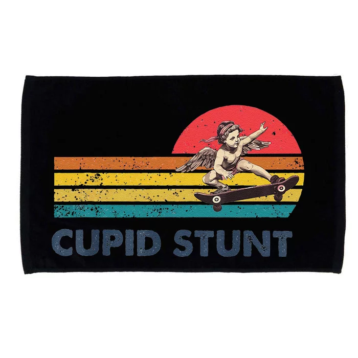 Retro Vintage Cupid Stunt Unhinged Cringe Funny Microfiber Hand Towel