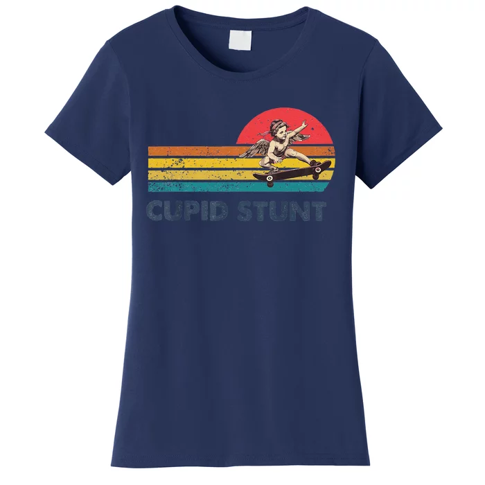 Retro Vintage Cupid Stunt Unhinged Cringe Funny Women's T-Shirt