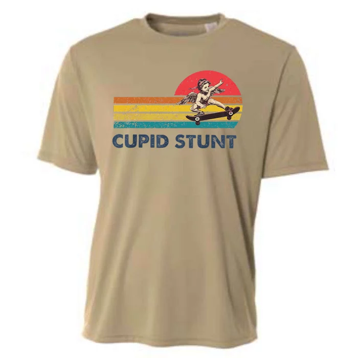 Retro Vintage Cupid Stunt Unhinged Cringe Funny Cooling Performance Crew T-Shirt