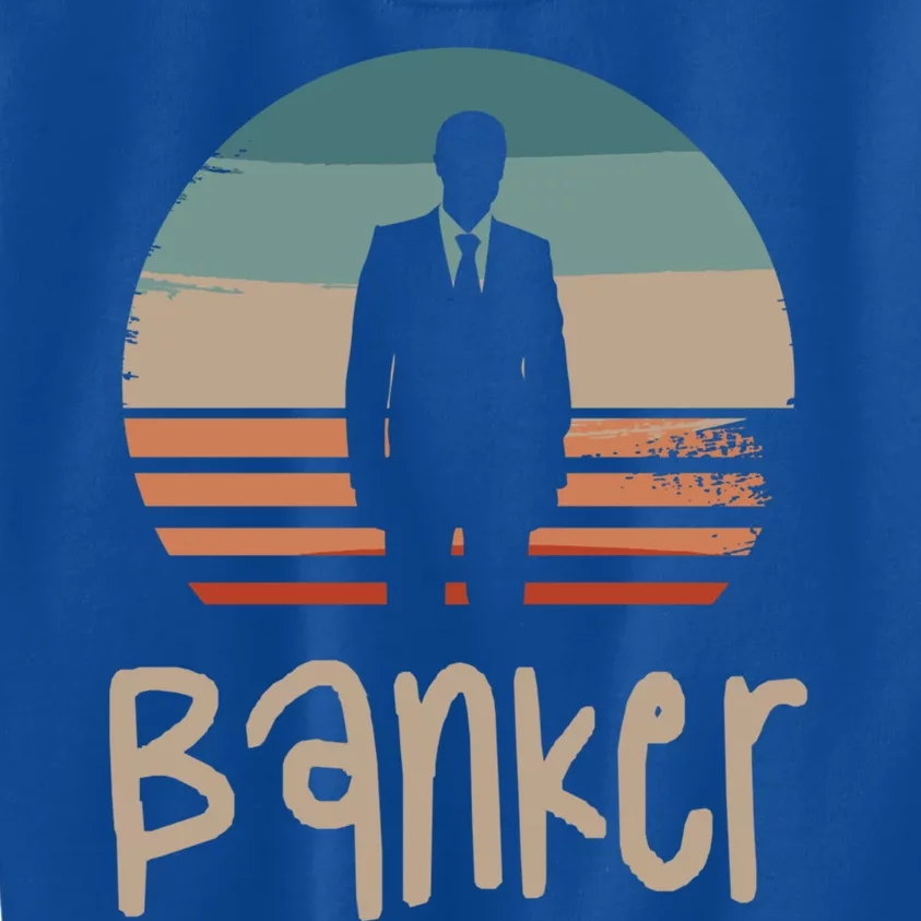 Retro Vintage Classic Banker Banking Gift Kids Sweatshirt