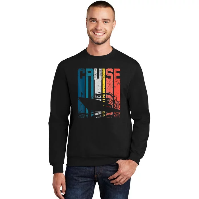 Retro Vintage Cruising Ship Tall Sweatshirt