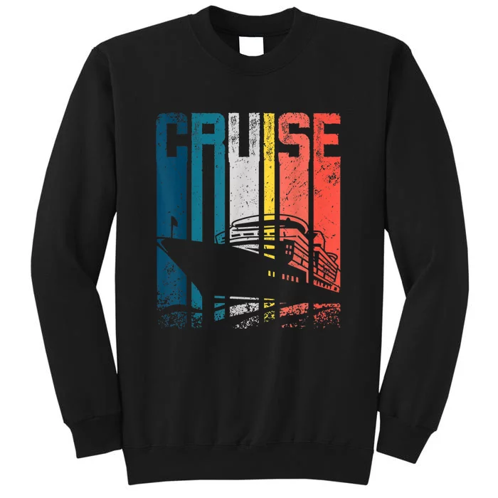 Retro Vintage Cruising Ship Tall Sweatshirt