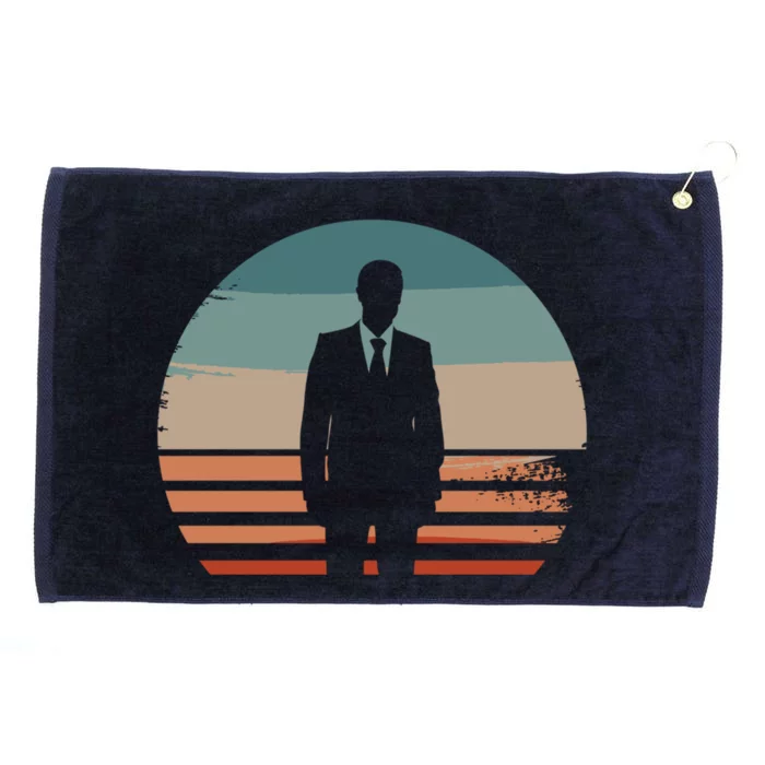 Retro Vintage Classic Banker Banking Gift Grommeted Golf Towel