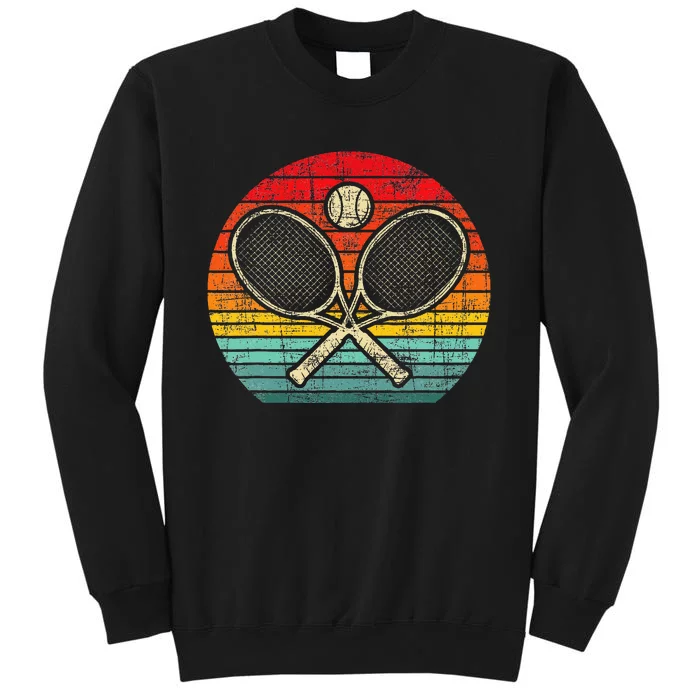 Retro Vintage Crossed Tennis Racket Sports Lover Sweatshirt