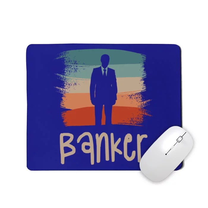 Retro Vintage Classic Banker Banking Funny Gift Mousepad