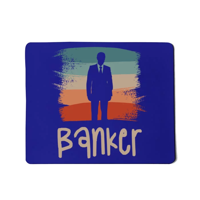 Retro Vintage Classic Banker Banking Funny Gift Mousepad