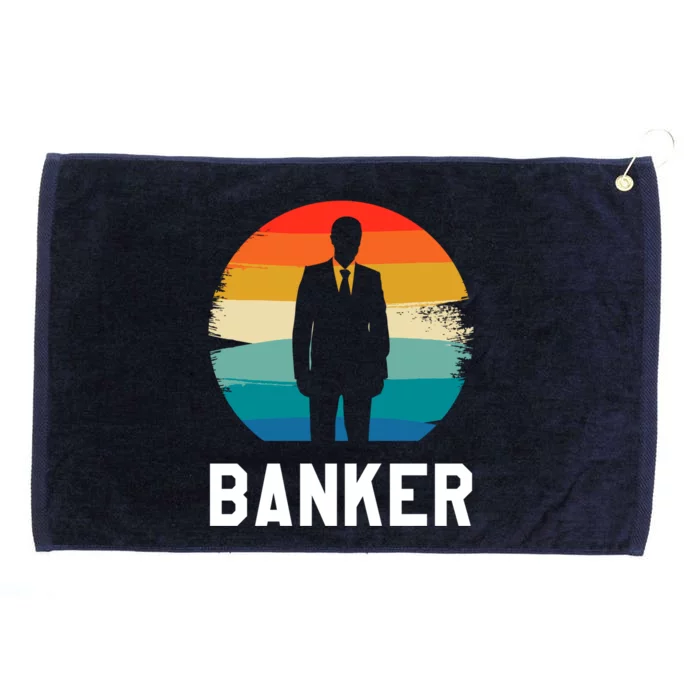 Retro Vintage Classic Banker Banking Cute Gift Grommeted Golf Towel