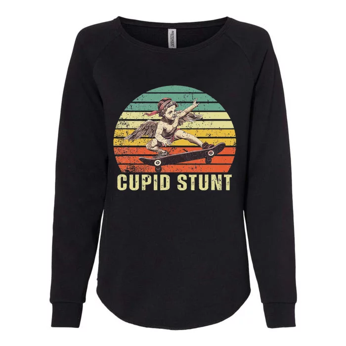 Retro Vintage Cupid Stunt Unhinged Cringe Funny Womens California Wash Sweatshirt