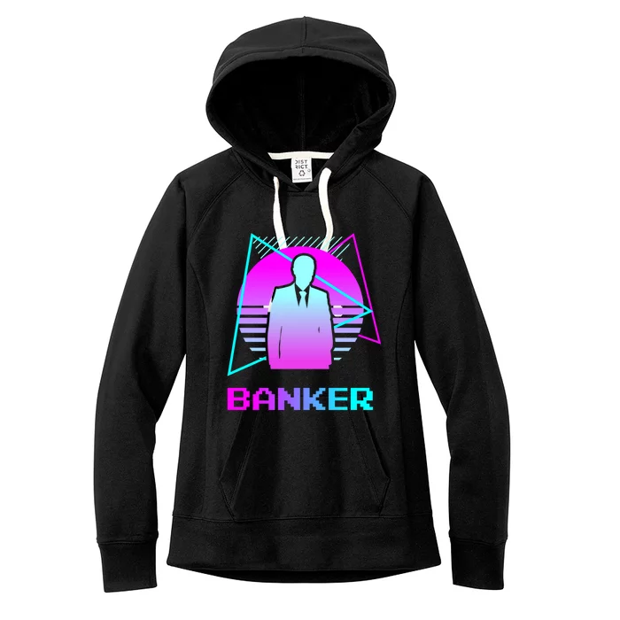 Retro Vintage Classic Banker Banking Gift Women's Fleece Hoodie