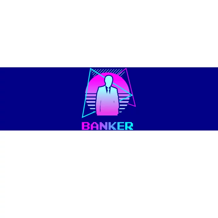 Retro Vintage Classic Banker Banking Gift Bumper Sticker