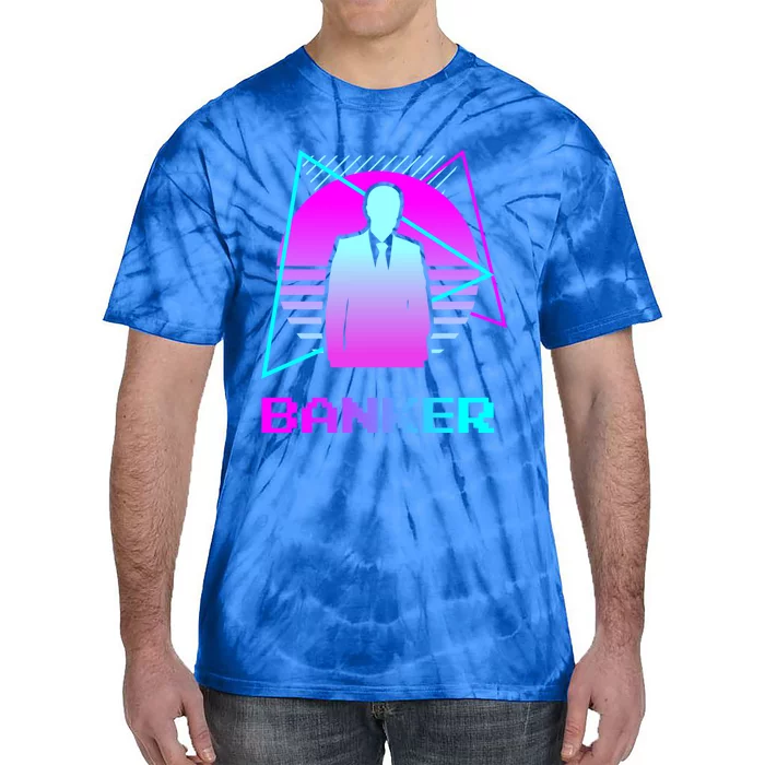 Retro Vintage Classic Banker Banking Gift Tie-Dye T-Shirt