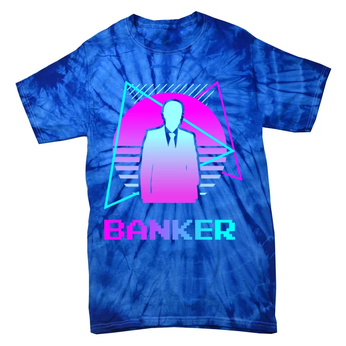 Retro Vintage Classic Banker Banking Gift Tie-Dye T-Shirt