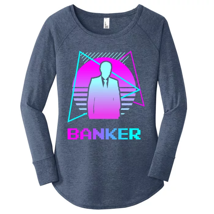 Retro Vintage Classic Banker Banking Gift Women's Perfect Tri Tunic Long Sleeve Shirt