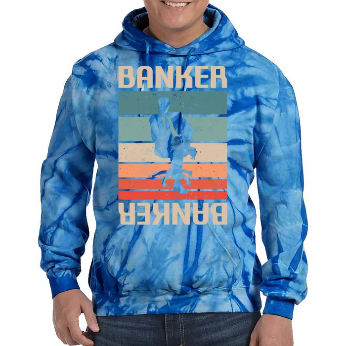 Retro Vintage Classic Banker Banking Funny Gift Tie Dye Hoodie