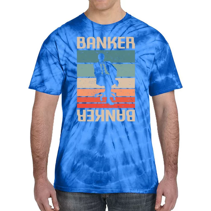 Retro Vintage Classic Banker Banking Funny Gift Tie-Dye T-Shirt