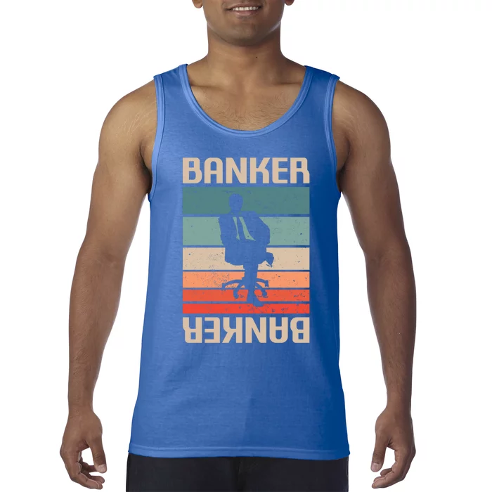 Retro Vintage Classic Banker Banking Funny Gift Tank Top