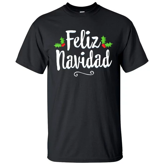 Retro Vintage Christmas Feliz Navidad Mexican Spanish Xmas Gift Tall T-Shirt