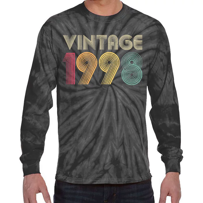 Retro Vintage Classic 1998 Birthday Gift Tie-Dye Long Sleeve Shirt