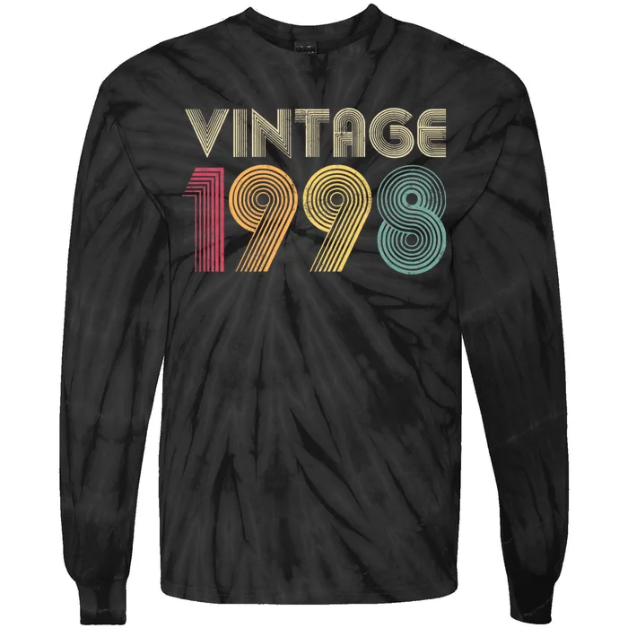 Retro Vintage Classic 1998 Birthday Gift Tie-Dye Long Sleeve Shirt