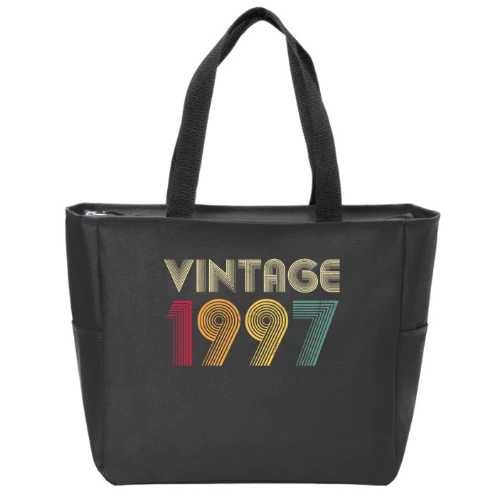 Retro Vintage Classic 1997 27th Birthday Gift 27 Years Old Zip Tote Bag