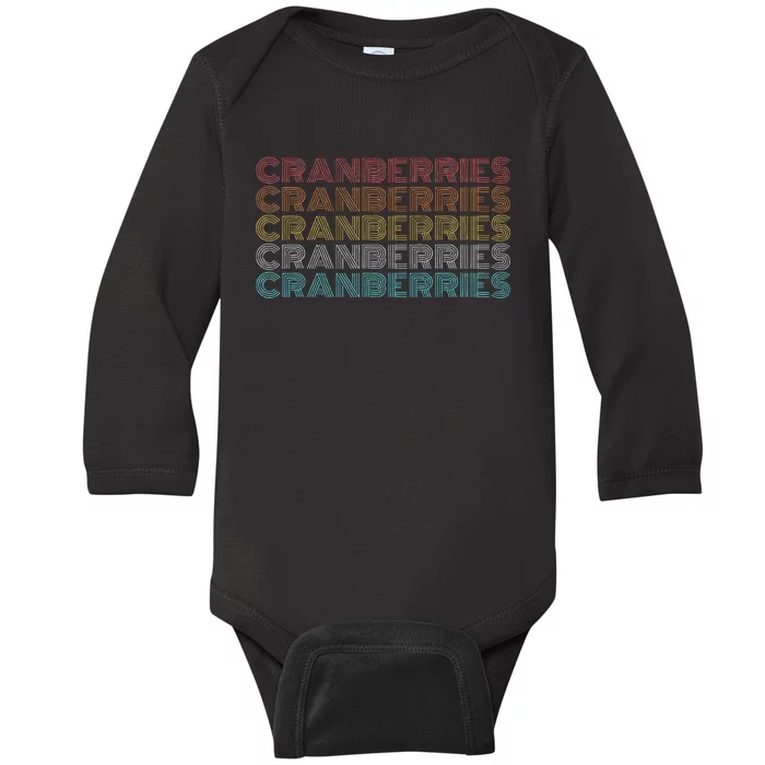 Retro Vintage Cranberries Baby Long Sleeve Bodysuit