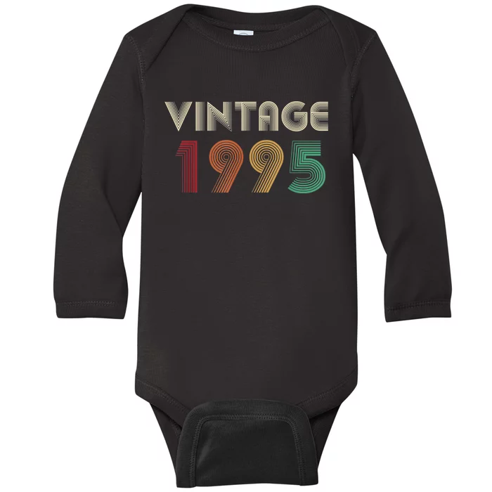 Retro Vintage Classic 1995 29th Birthday Gift 29 Years Old Baby Long Sleeve Bodysuit